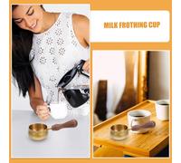 BESTYASH Pot à Lait Inox avec Bec Verseur et Manche Tasse à Espresso Multifonction pour Mousse de Lait Mélange Café Usage Maison et Bureau