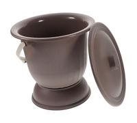 BESTYASH Pot Portatif en Plastique Couvercle Anti-Odeur, Base Haute, Léger et Facile à Déplacer, Urinoir pour Garçon et Filles et Femmes Enceintes, Couleur Marron Aléatoire