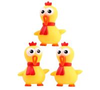 BESTYASH Poulet Hurlant en Latex 3 Pièces pour Chien à Presser pour Réduire L'ennui Compagnon pour Jouer et Mâcher