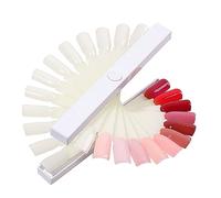 BESTYASH Présentoir De Vernis à Ongles Spirale 24 Couleurs, Cartes De Couleurs D'ongles Moyen Format, Présentation En Éventail Pour Faux Ongles, Usage Professionnel Et Maison