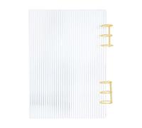 BESTYASH Protège-cahier A5 en Acrylique Transparent à 6 Anneaux, Coque Résistante et Étanche, Design Moderne Minimaliste pour Organisation Scolaire Portable