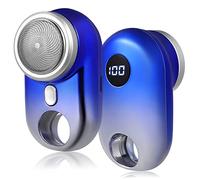 BESTYASH Rasoir électrique tondeuse rasoirs sans fil barbe portable rasage Mini Shavers pour les voyages à domicile hommes qui se rasent pour le visage Rasons électriques abdos Ciel bleu