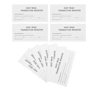 BESTYASH Registre de Chéquier Personnel Blanc 10pcs, Cahier de Compte Portable en Papier Calendrier Pratique 2024-2026 pour Gestion Facile des Transactions