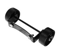 BESTYASH Roue de Chauffage Polyvalente pour Chauffage Au Gaz Roue de Remplacement Basse Profil Mobilité Facile et Stabilité Accessoire Pratique Noire