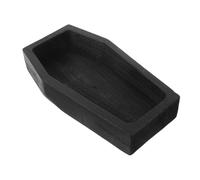 BESTYASH Rustic Halloween Serving Board Coffin Snack Tray Wooden Food Platter for Fruits Cheese Desserts Lightweight Party Charcuterie Tray for Dining Table