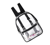 BESTYASH Sac à Transparent PVC Étanche Noir Sac Multifonction pour Étudiants Design Et pour Collège Sorties