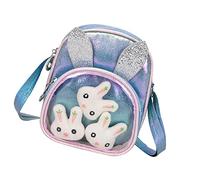 BESTYASH Sac Bandoulière Garçon Fille Chic Motif Lapin Sac De Rangement avec Fermeture Éclair