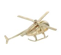 BESTYASH Sculpture Hélicoptère Vintage en Laiton Mini, Modèle Réduit D’Avion en Métal Massif, Décoration Bureau Et Maison, Figurine De Collection Rétro Élégante, Présent Décoratif Unique