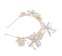 BESTYASH Serre-tête Sirène Pour Filles Et Femmes Orné Étoile De Mer Coquillage Accessoire De Cheveux Élégant Pour Mariage Plage Ou Fête Sirène