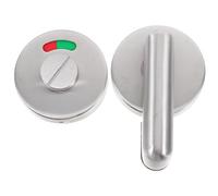 BESTYASH Serrure de Porte en Alliage de Zinc avec Indicateur Rouge/vert, Bouton Rotatif Creux, Verrou Wc sans Clé pour Toilettes Publiques et Camping-car, Panneau Occupé/vacant, Accessoire