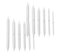 BESTYASH Set de 2 Kits de 12 Estompes en Papier Blanc pour Dessin et Art, Crayon à Souches Affûtables Bloc de Papier, pour Estomper et Lisser les Médias Secs