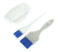 BESTYASH Set de Coloration Capillaire Bleu Bol à Teinture et Pinceau à Poils Doux pour Salon Professionnel et Usage Personnel Outil Solide pour Application Précise et Uniforme de Teinture