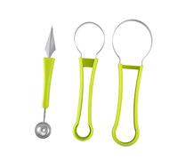 BESTYASH Set Doutils Acier Inoxydable pour Sculpture de Fruits Cuillère à Billes Melon Éplucheur et Trancheur Ustensile de Cuisine Pratique pour Salades et Plateaux