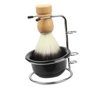 BESTYASH Set Rasage avec Bol Portable Support Inox pour Blaireau Réutilisable Brosse Douce pour Hommes Kit Complet pour Mousse Dense et Expérience Rasage
