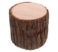 BESTYASH Souche de Bois Artificielle en Sapin Creuse 15 Cm X 15 Cm, Décoration Rustique pour Centre de Table, Allée de Mariage et Bougeoir Chauffé, Support Naturel pour Événement et Fête