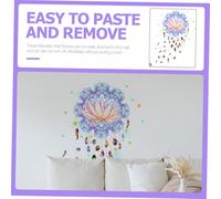BESTYASH Stickers Muraux Mandala Autocollants Muraux Amovibles DIY Plumage Coloré Décoration Maison Chambre Salon Cuisine Facile à Poser Sans Résidu