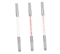 BESTYASH Stylo à Sourcils Double Tête Cristal 3 Pièces Couleurs Assorties Multifonctionnel Pour Maquillage Professionnel Et Tatouage Manuel