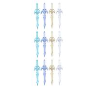 BESTYASH Stylo gel pour étudiants Stylo en forme d'épée 12Pcs noir 0,5 mm portable et léger pour écrire cartes de bénédiction et marquer des choses