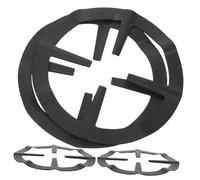 BESTYASH Support de Brûleur 4 pour Cuisinière Gaz de Pièces Anneaux à en Non Acier Inoxydable Noir, Réducteur Toxique Odeur, pour Cafetière et Usage Domestique