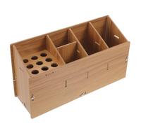 BESTYASH Support De Ciseaux De Coupe De Cheveux Bois Organisateur De Peigne De Coiffure De Bureau Boîte De Rangement Outils De Coiffure