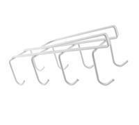 BESTYASH Support de Tasse en Fer Blanc à Suspendre, sous Étagère | Rangement sans Perçage, Bords Lisses et Simple, pour Ciseaux ou Cuillère, Balcon et Dessous de Plan