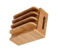 BESTYASH Support de Téléphone en Bois Station de Charge Multiple pour Smartphone avec Couvercle Amovible et Rangement Organisé Maison Restaurant Beige