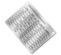 BESTYASH Tableau de Conversion des Mesures Trou Suspendre Magnétique et Dos Magnétique en Acier Inoxydable Cuisine Design Argenté Couleur Aléatoire