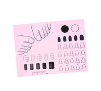BESTYASH Tapis à Ongles en Acrylique en Silicone Tapis de Manucure 1 Pièce Outil d'Entraînement pour Nail Art Pratique pour Techniciens des Ongles Protection de Table