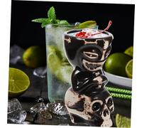 BESTYASH Tasse à Cocktail Tiki Céramique avec Design Crâne Unique pour Bar Hawaïen et à Vin Décoratif pour Cocktails et Boissons