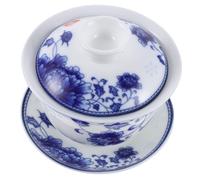 BESTYASH Tasse à Thé Chinoise avec Couvercle Bol Céramique Classique Service Thé Individuel Élégant et Accessoire pour Infuseur Design Vintage et à Haute Température