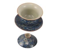 BESTYASH Tasse à Thé Porcelaine Traditionnelle avec Couvercle Bol Céramique Vintage pour Infusion de Thé Oolong et Noir Bol Chinois Lidded Matcha pour Amateurs et