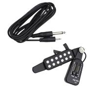 BESTYASH Transducteur de Guitare Acoustique Résistance la Déformation Argenté en Métal et Abs pour Amplifier le Son, Accessoire pour Guitare Acoustique Folk