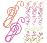 BESTYASH Trombones Présents pour Étudiants et Collègues Couleur Aléatoire 60 Pièces en Métal Forme Notes de Musique, Clips Créatifs et Élégants pour Plusieurs styles
