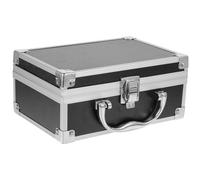 BESTYASH Trousse De Maquillage Aluminium Noir Petite Organiseur Cosmétique Portable Pour Maquilleuses Et Voyageuses Rangement Outils Cosmétiques Robuste Et Léger