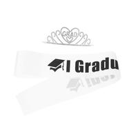 BESTYASH Trousseau De Graduation Avec Écharpe Satinée Et Couronne Étincelante Pour De Accessoires Élégants Pour Fête De Fin