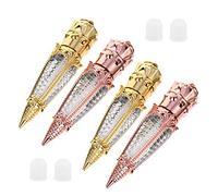 BESTYASH Tube De Brillant à Lèvres Vide Lot De 10 Pièces 5 Ml Mini Radis Rechargeable Pour Usage Quotidien Transport Facile Multifonction En Plastique or Et Rose Doré