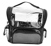 BESTYASH valise de barbier trousse de maquillage compartiments Ciseaux de voyage Homme de voyage cosmétique mallette de barbier de coiffeur PVC Black