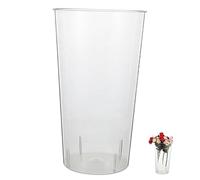 BESTYASH Vase en Acrylique Transparent Rond Grand Support Floral Décoratif Vase Stable pour Fleurs Éveillées pour Décoration Intérieure Pot de Fleurs Solide