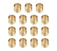 BESTYASH Virole de Queue de Billard 15 Pièces en Cuivre | Pièce de Remplacement Portable, Surface Lisse et Couleur Vive, pour Entretien des Queues Standard