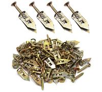 BESTYCHAO 120pcs vis d'ancrage auto-perceuses pour cloisons sèches, Kit d'ancrage pour marteau, fixations pour plaques de plâtre zinguées