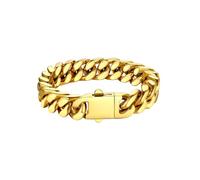 Bestyle Bracelet Homme Gourmette Or Acier Inoxydable Cubain Hip Hop Grosse 12mm Longueur 21cm Bijou Cadeau Père Mari Ami