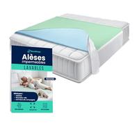 BESTZINGS Alèse Lit Adulte Bébé Protection Matelas Imperméable Lavable Pipi Stop Tapis à Langer Jetable Alèse avec ailettes Protection Lit Absorbante 150x90 Pack 1