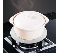 Beswarmy Plaque de conduction de chaleur pour cuisinière à gaz, diffuseur de chaleur, plaque d'adaptation avec poignée amovible, batterie de cuisine pour café, lait, plaque à induction, cuisson à chaud 27,9 cm