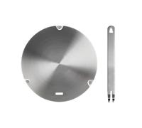 Beswarmy Plaque diffuseur de chaleur en acier inoxydable avec poignée amovible pour cuisinière à gaz, café, lait, plaque à induction 26 cm