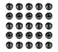 Besyvvin 25pcs Piercing Boules Noir 1.6mm Boule de rechange à visser 6mm pour piercing langue nombril Acier chirurgical