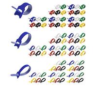 Beszin Lot de 90 attaches de câble réutilisables auto-agrippantes multicolores - Tissu microfibre multifonction assorti