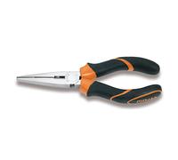 Beta 1162BM 160 - Pince à becs plats longs striés, chromée, branches gainées confort bi-matières