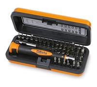 Beta 1256/C36-2 - Micro-tournevis avec 36 embouts interchangeables de 4 mm et rallonge magnétique, poignée bi-matière