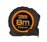 Beta 1691BM/8 - Mètre à ruban boîtier ABS antichoc bi-matières Ruban en acier Classe de précision : II