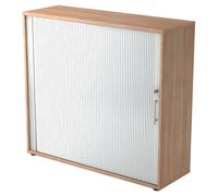 BETA 1733S | Armoire à rideau | 3 OH - Noyer poignée de bastingage plastique